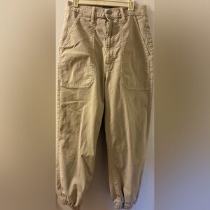 Mother beige joggers